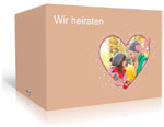 Hochzeitskarte leuchtendes Herz