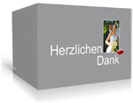 hochzeit Dankeskarte grau