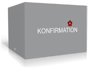 konfirmationskarte Grau