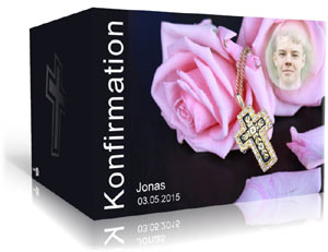 konfirmationskarte rosenkranz